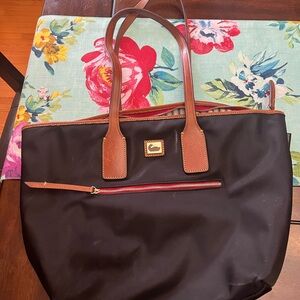 Dooney & Burke Black and Brown Women's Tote Bag